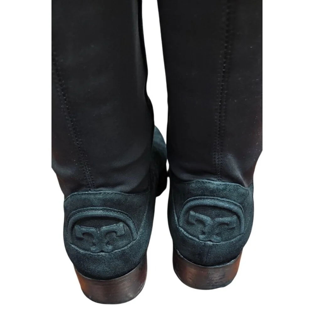 Tory Burch Caitlin Stretch Suede Over-The-Knee Boots, Black Size 7 $550